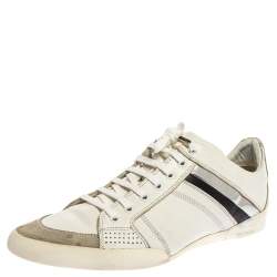 Dior Homme White Leather Low Top Sneakers Size 43