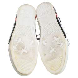 Dior Black/White Canvas Atelier High Top Sneakers Size 45
