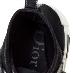 Dior Black/White Canvas Atelier High Top Sneakers Size 45