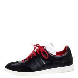 Pre Owned Dior Homme Tri Color Leather And Suede B01 Low Top Sneakers Size 45