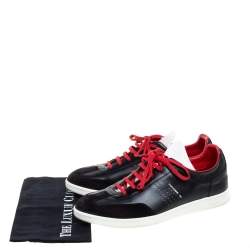 Pre Owned Dior Homme Tri Color Leather And Suede B01 Low Top Sneakers Size 45