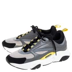 Dior Grey Mesh, Suede and Leather B22 Runner Sneakers Size 43