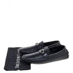 مملوكة مسبقًا حذاء لوفر ديور شعار سى دى جلد أسود مقاس 43