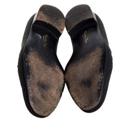 Dior Black Stingray Embossed Leather Vintage Smoking Slippers Size 43.5