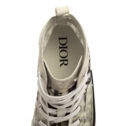 Dior White Oblique Mesh B23 High Top Sneakers Size 42