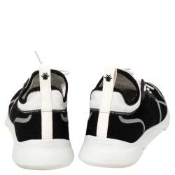 Pre Owned Dior Black/White Technical Knit Fabric B21 Neo Low Top Sneakers Size 43