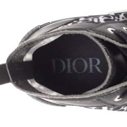 Dior Black Mesh And Oblique B-23 High Top Sneakers Size 42