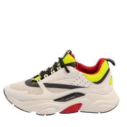 Dior Tricolor Mesh And Leather B22 Low Top Sneakers Size 43