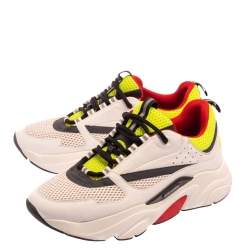 Dior Tricolor Mesh And Leather B22 Low Top Sneakers Size 43