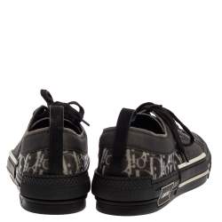 Dior Black/Grey Mesh And Rubber B23 Low Top Sneakers Size 43