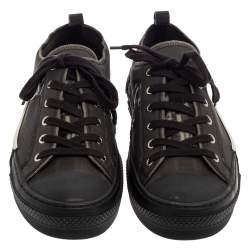 Dior Black/Grey Mesh And Rubber B23 Low Top Sneakers Size 43