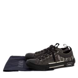 Dior Black/Grey Mesh And Rubber B23 Low Top Sneakers Size 43