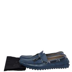 Dior Blue Leather Loafers Size 41