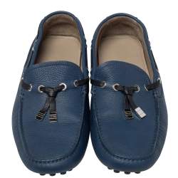 Dior Blue Leather Loafers Size 41