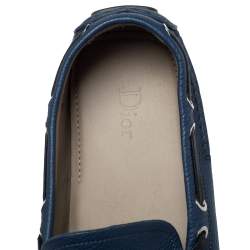 Dior Blue Leather Loafers Size 41