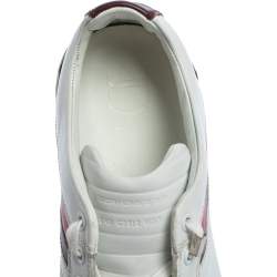 Dior White Leather And Suede Low Top Sneakers Size 41.5