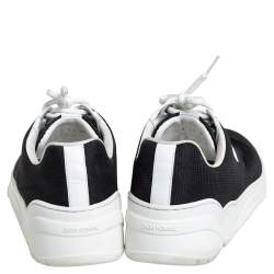 Pre Owned Dior Homme Black/White Canvas And Leather Sneakers Size 40
