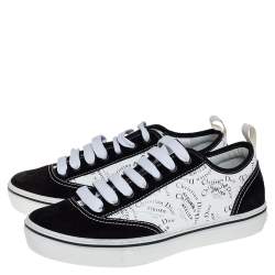 Pre Owned Dior White/Black Suede And Leather Atelier Sneakers Size 41