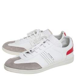Dior White/Grey Suede And Leather B01 Low Top Sneakers Size 43 