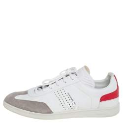 Dior White/Grey Suede And Leather B01 Low Top Sneakers Size 43 