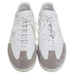 Dior White/Grey Suede And Leather B01 Low Top Sneakers Size 43 