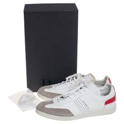 Dior White/Grey Suede And Leather B01 Low Top Sneakers Size 43 