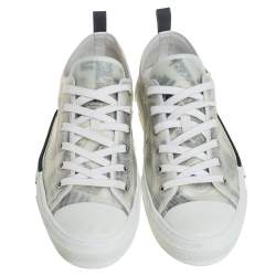 Dior White Vinyl And Mesh Lace Up B23 Sneakers Size 43