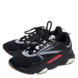 Dior Black Mesh And Leather B22 Low Top Sneakers Size 43