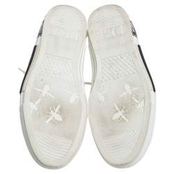 Dior White/Grey Oblique Mesh B23 High Top Sneakers Size 40