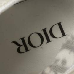 Dior White/Grey Oblique Mesh B23 High Top Sneakers Size 43