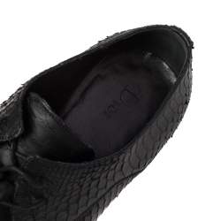 Dior Black Python Leather Pointed Toe Derby Size 41
