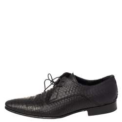 Dior Black Python Leather Pointed Toe Derby Size 41