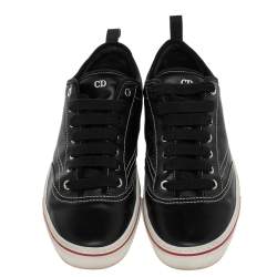 Pre Owned Dior Black Leather Atelier Low Top Sneakers Size 41.5