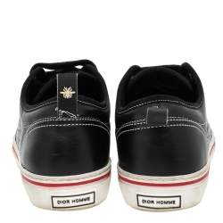Pre Owned Dior Black Leather Atelier Low Top Sneakers Size 41.5