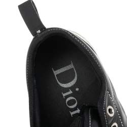 Pre Owned Dior Black Leather Atelier Low Top Sneakers Size 41.5