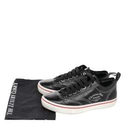 Pre Owned Dior Black Leather Atelier Low Top Sneakers Size 41.5
