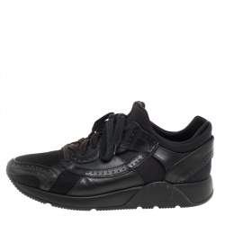 Dior Black Leather And Mesh Low Top Sneakers Size 43