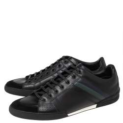 Pre Owned Dior Black Leather And Suede Lace Up Sneakers Size 45