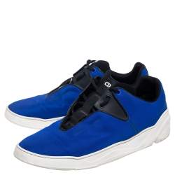 Dior Blue Canvas Runners B17 Lace Up Sneakers  Size 45
