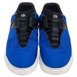 Dior Blue Canvas Runners B17 Lace Up Sneakers  Size 45