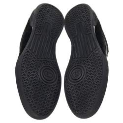 Dior Homme Black/White Leather and Suede Low Top Sneakers Size 42.5