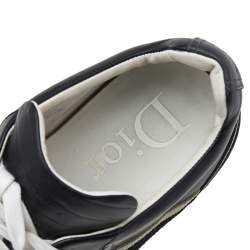 Dior Homme Black/White Leather and Suede Low Top Sneakers Size 42.5