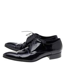 Dior Black Patent Leather Lace Up Derby Size 43