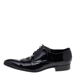 Dior Black Patent Leather Lace Up Derby Size 43