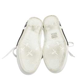 Dior White/Black PVC And Oblique Mesh B23 High Top Sneakers Size 41.5