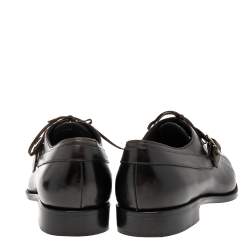 Pre Owned Dior Black Leather Lace Up Oxfords Size 41.5