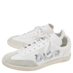 Dior White/Grey Suede And Leather B01 Low Top Sneakers Size 40