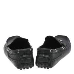 Dior Homme Black Leather Slip On Loafers Size 41.5