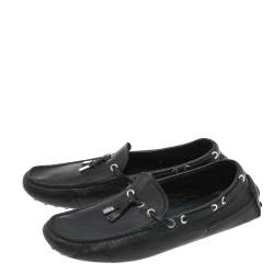 Dior Homme Black Leather Slip On Loafers Size 41.5