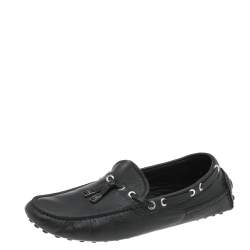 Dior Homme Black Leather Slip On Loafers Size 41.5